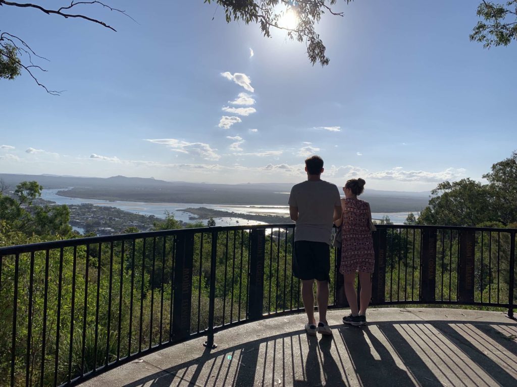 couple standing taking in breathtaking view at Laguna Lookout