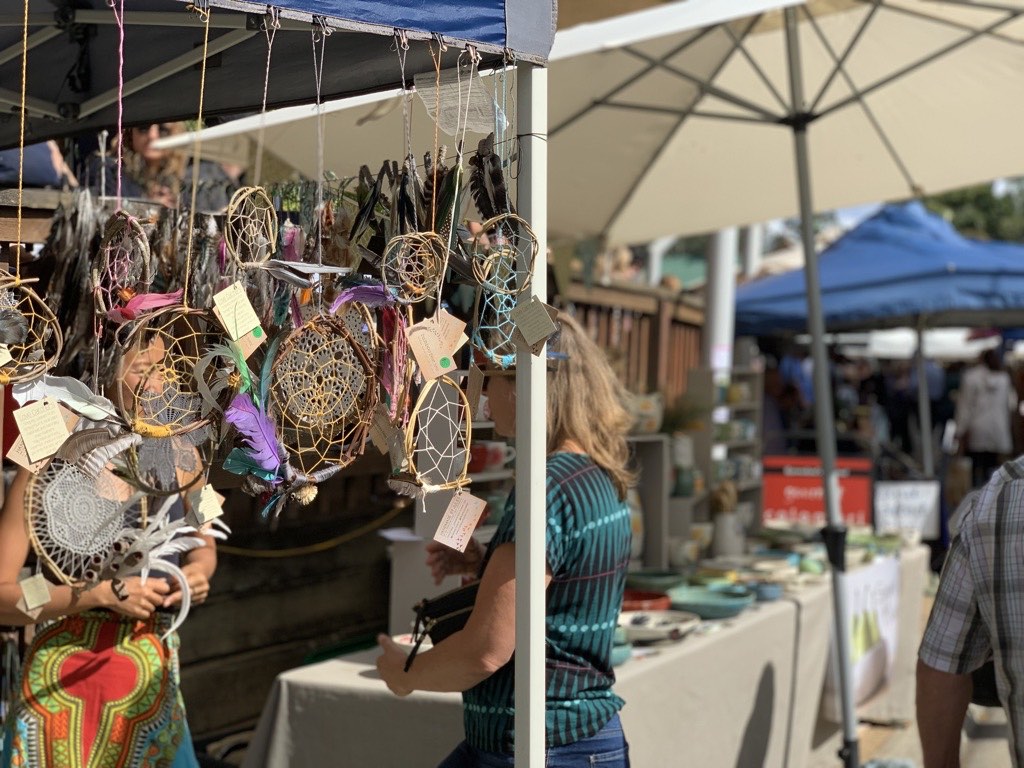 things to do in eumundi  - stall with dream catchers