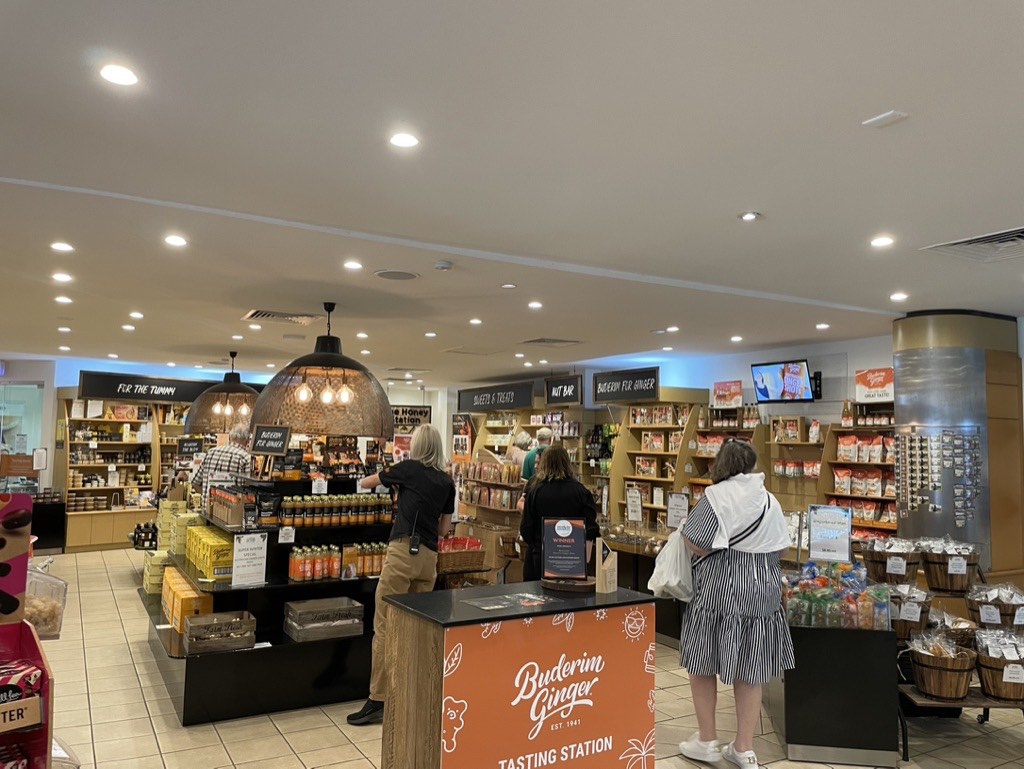 The Ginger Factory shop filled with Souvenirs 