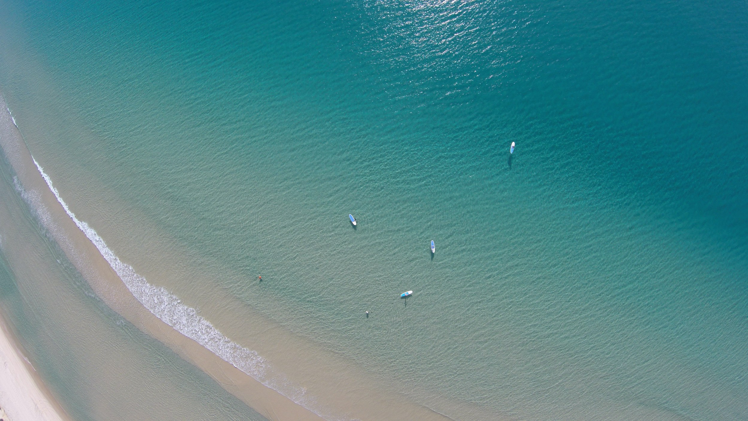 Standup Paddle Boarding from above 