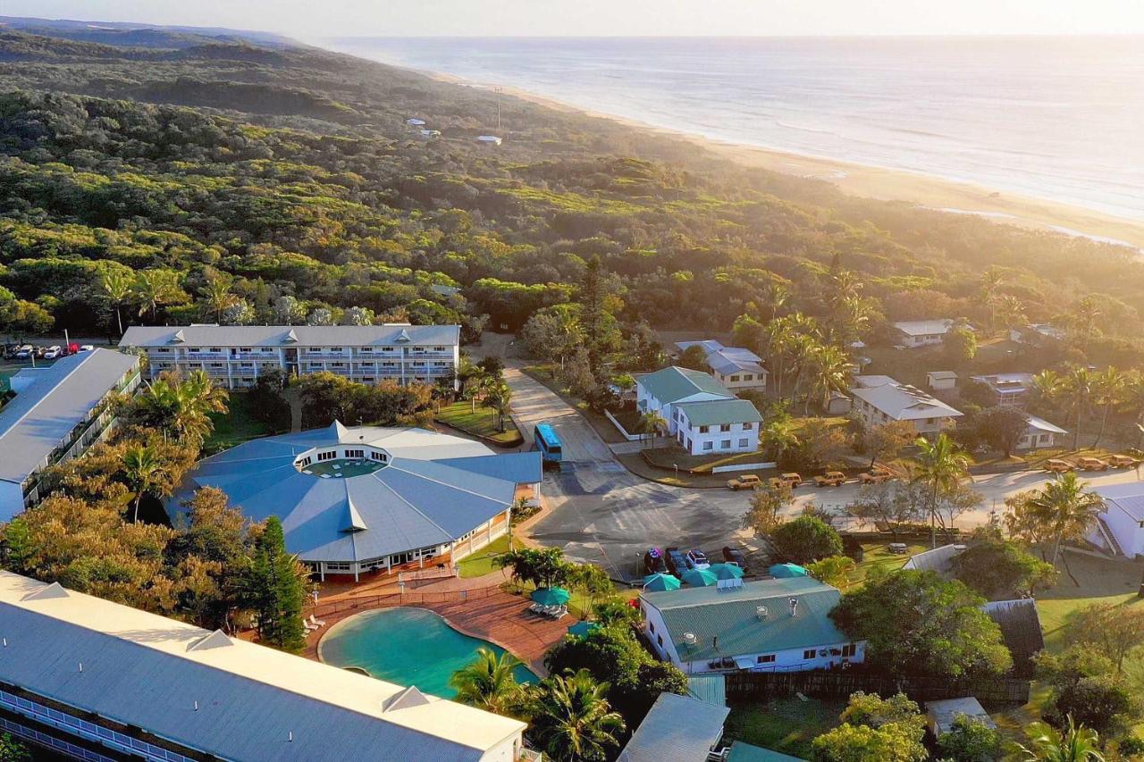 K'gari Beach resort from above