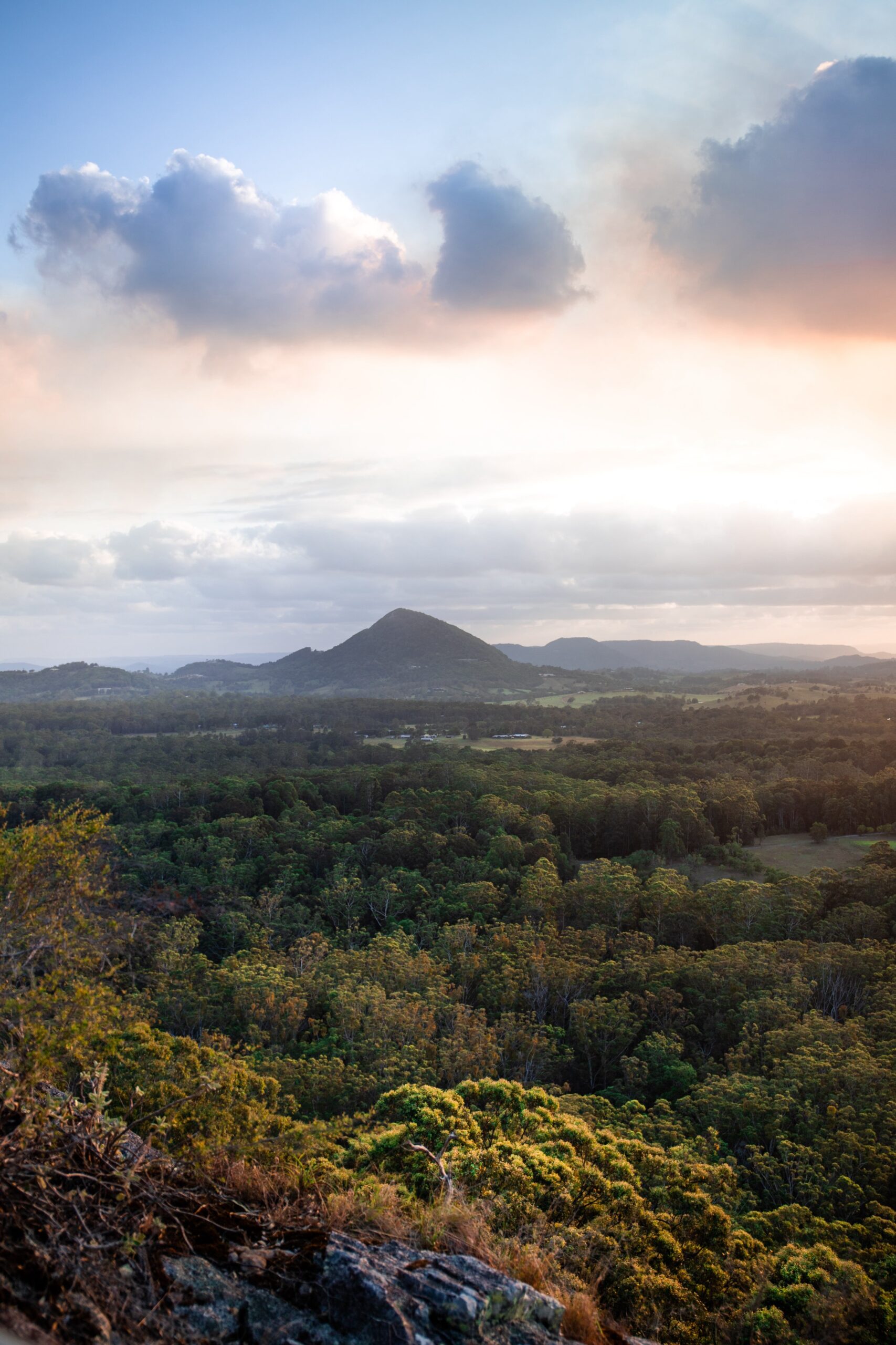 Sunset at the top of Mount Tinbeerwah, Noosa 