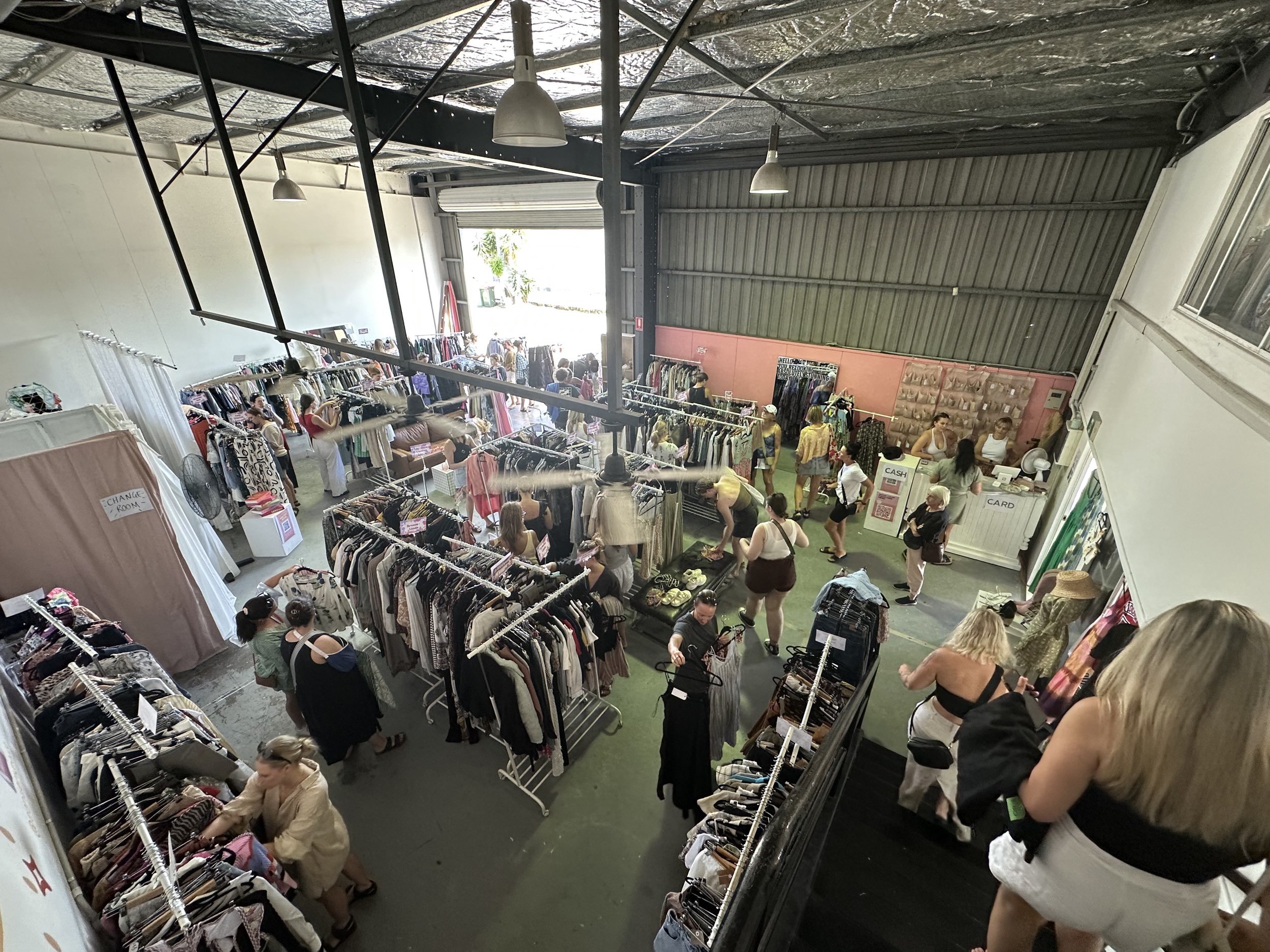 Thrifters Noosa Warehouse - warehouse full of preloved clothes - Op Shops Noosa