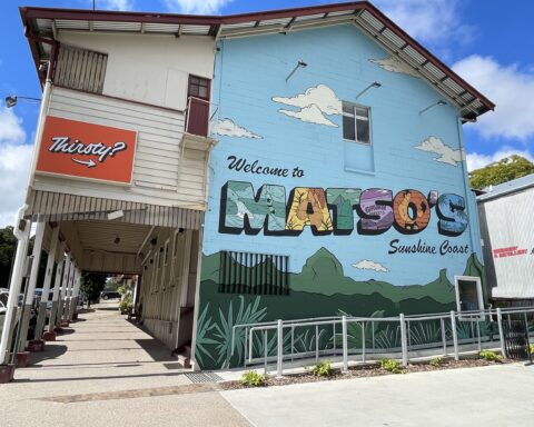 The outside of Matso's Brewery Eumundi at Joes Waterhole